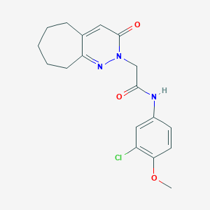 N-(3-chloro-4-methoxyphenyl)-2-(3-oxo-3,5,6,7,8,9-hexahydro-2H-cyclohepta[c]pyridazin-2-yl)acetamide