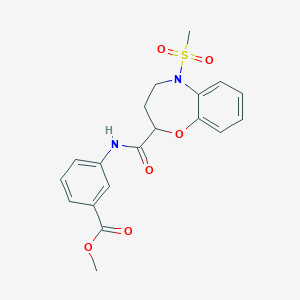 Methyl 3-({[5-(methylsulfonyl)-2,3,4,5-tetrahydro-1,5-benzoxazepin-2-yl]carbonyl}amino)benzoate