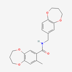 N-(3,4-dihydro-2H-1,5-benzodioxepin-7-ylmethyl)-8-methyl-3,4-dihydro-2H-1,5-benzodioxepine-7-carboxamide