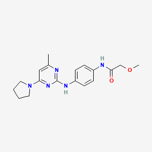 2-Methoxy-N-(4-{[4-methyl-6-(pyrrolidin-1-YL)pyrimidin-2-YL]amino}phenyl)acetamide