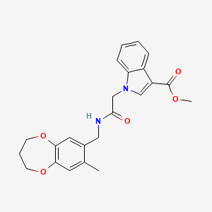 methyl 1-(2-{[(8-methyl-3,4-dihydro-2H-1,5-benzodioxepin-7-yl)methyl]amino}-2-oxoethyl)-1H-indole-3-carboxylate