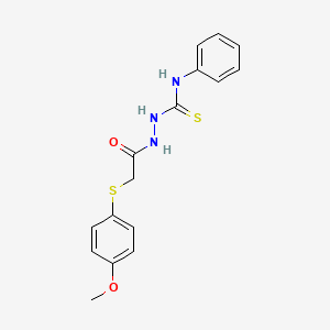 2-{[(4-methoxyphenyl)sulfanyl]acetyl}-N-phenylhydrazinecarbothioamide