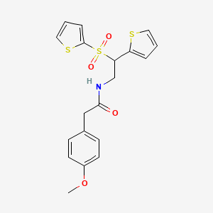 2-(4-Methoxyphenyl)-N-[2-(thiophen-2-YL)-2-(thiophene-2-sulfonyl)ethyl]acetamide