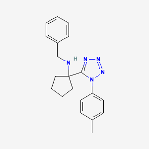 molecular formula C20H23N5 B11250912 N-benzyl-1-[1-(4-methylphenyl)-1H-tetrazol-5-yl]cyclopentanamine 