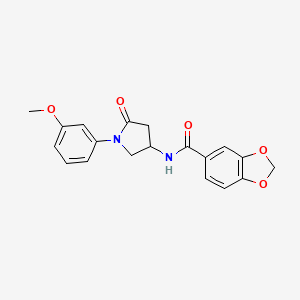 N-(1-(3-methoxyphenyl)-5-oxopyrrolidin-3-yl)benzo[d][1,3]dioxole-5-carboxamide