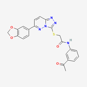 N-(3-Acetylphenyl)-2-{[6-(2H-1,3-benzodioxol-5-YL)-[1,2,4]triazolo[4,3-B]pyridazin-3-YL]sulfanyl}acetamide