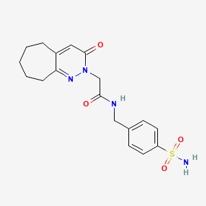 2-(3-oxo-3,5,6,7,8,9-hexahydro-2H-cyclohepta[c]pyridazin-2-yl)-N-(4-sulfamoylbenzyl)acetamide