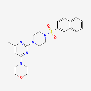 4-(6-Methyl-2-(4-(naphthalen-2-ylsulfonyl)piperazin-1-yl)pyrimidin-4-yl)morpholine