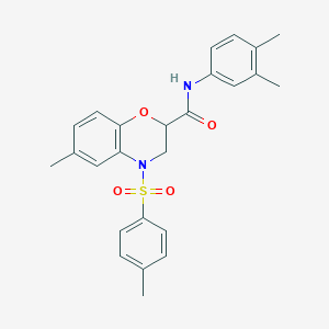 N-(3,4-dimethylphenyl)-6-methyl-4-[(4-methylphenyl)sulfonyl]-3,4-dihydro-2H-1,4-benzoxazine-2-carboxamide