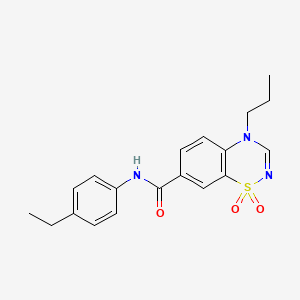 N-(4-ethylphenyl)-4-propyl-4H-1,2,4-benzothiadiazine-7-carboxamide 1,1-dioxide