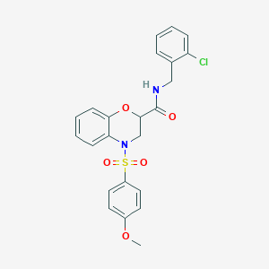 N-(2-chlorobenzyl)-4-[(4-methoxyphenyl)sulfonyl]-3,4-dihydro-2H-1,4-benzoxazine-2-carboxamide