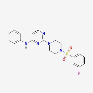 2-[4-(3-Fluorobenzenesulfonyl)piperazin-1-YL]-6-methyl-N-phenylpyrimidin-4-amine