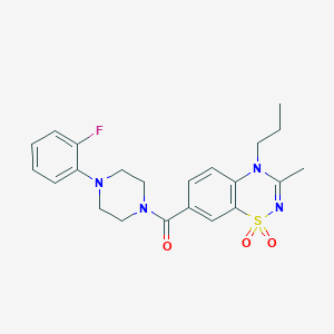 [4-(2-fluorophenyl)piperazin-1-yl](3-methyl-1,1-dioxido-4-propyl-4H-1,2,4-benzothiadiazin-7-yl)methanone