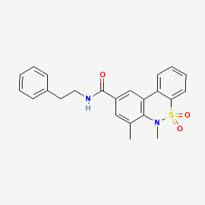 6,7-dimethyl-N-(2-phenylethyl)-6H-dibenzo[c,e][1,2]thiazine-9-carboxamide 5,5-dioxide