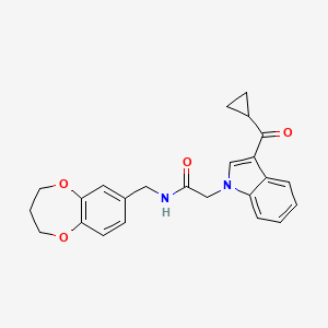 2-[3-(cyclopropylcarbonyl)-1H-indol-1-yl]-N-(3,4-dihydro-2H-1,5-benzodioxepin-7-ylmethyl)acetamide