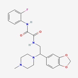 N-[2-(2H-1,3-Benzodioxol-5-YL)-2-(4-methylpiperazin-1-YL)ethyl]-N'-(2-fluorophenyl)ethanediamide