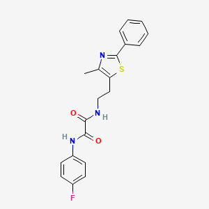 N1-(4-fluorophenyl)-N2-(2-(4-methyl-2-phenylthiazol-5-yl)ethyl)oxalamide