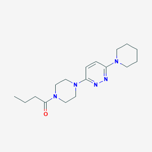 molecular formula C17H27N5O B11251064 1-{4-[6-(Piperidin-1-YL)pyridazin-3-YL]piperazin-1-YL}butan-1-one 