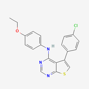 molecular formula C20H16ClN3OS B11251073 5-(4-chlorophenyl)-N-(4-ethoxyphenyl)thieno[2,3-d]pyrimidin-4-amine 