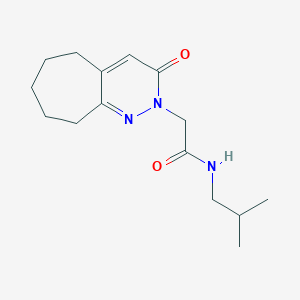 molecular formula C15H23N3O2 B11251083 N-(2-methylpropyl)-2-(3-oxo-3,5,6,7,8,9-hexahydro-2H-cyclohepta[c]pyridazin-2-yl)acetamide 