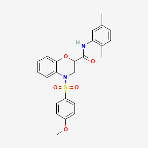 N-(2,5-dimethylphenyl)-4-[(4-methoxyphenyl)sulfonyl]-3,4-dihydro-2H-1,4-benzoxazine-2-carboxamide