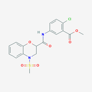 methyl 2-chloro-5-({[4-(methylsulfonyl)-3,4-dihydro-2H-1,4-benzoxazin-2-yl]carbonyl}amino)benzoate