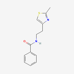 molecular formula C13H14N2OS B11251133 N-[2-(2-methyl-1,3-thiazol-4-yl)ethyl]benzamide 