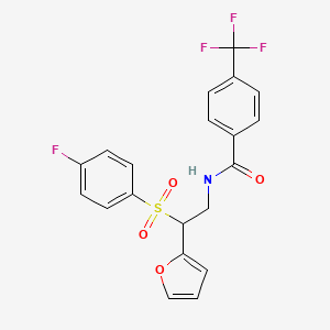 N-[2-(4-fluorobenzenesulfonyl)-2-(furan-2-yl)ethyl]-4-(trifluoromethyl)benzamide