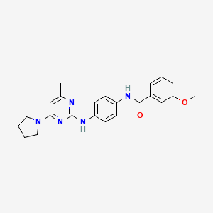 3-Methoxy-N-(4-{[4-methyl-6-(pyrrolidin-1-YL)pyrimidin-2-YL]amino}phenyl)benzamide