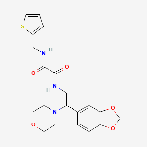 N1-(2-(benzo[d][1,3]dioxol-5-yl)-2-morpholinoethyl)-N2-(thiophen-2-ylmethyl)oxalamide