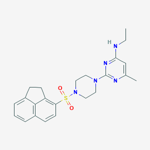 2-[4-(1,2-Dihydroacenaphthylene-3-sulfonyl)piperazin-1-YL]-N-ethyl-6-methylpyrimidin-4-amine