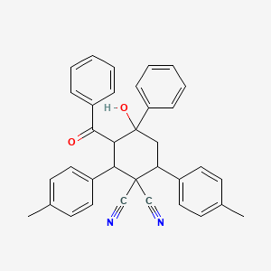 3-Benzoyl-4-hydroxy-2,6-bis(4-methylphenyl)-4-phenylcyclohexane-1,1-dicarbonitrile