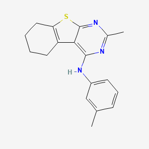 2-methyl-N-(3-methylphenyl)-5,6,7,8-tetrahydro[1]benzothieno[2,3-d]pyrimidin-4-amine