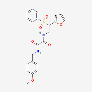 N1-(2-(furan-2-yl)-2-(phenylsulfonyl)ethyl)-N2-(4-methoxybenzyl)oxalamide