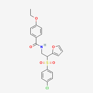 N-(2-((4-chlorophenyl)sulfonyl)-2-(furan-2-yl)ethyl)-4-ethoxybenzamide