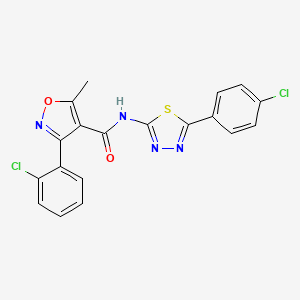 3-(2-chlorophenyl)-N-(5-(4-chlorophenyl)-1,3,4-thiadiazol-2-yl)-5-methylisoxazole-4-carboxamide