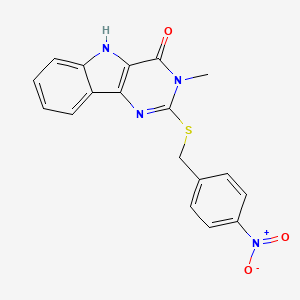 3-methyl-2-((4-nitrobenzyl)thio)-3H-pyrimido[5,4-b]indol-4(5H)-one