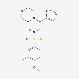 molecular formula C18H24N2O5S B11251323 N-(2-(furan-2-yl)-2-morpholinoethyl)-4-methoxy-3-methylbenzenesulfonamide 