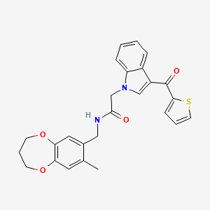 N-[(8-methyl-3,4-dihydro-2H-1,5-benzodioxepin-7-yl)methyl]-2-[3-(thiophen-2-ylcarbonyl)-1H-indol-1-yl]acetamide