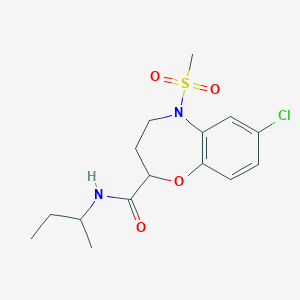 N-(butan-2-yl)-7-chloro-5-(methylsulfonyl)-2,3,4,5-tetrahydro-1,5-benzoxazepine-2-carboxamide