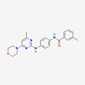 3-methyl-N-(4-((4-methyl-6-morpholinopyrimidin-2-yl)amino)phenyl)benzamide