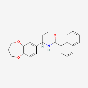 molecular formula C23H23NO3 B11251402 N-[1-(3,4-dihydro-2H-1,5-benzodioxepin-7-yl)propyl]naphthalene-1-carboxamide 