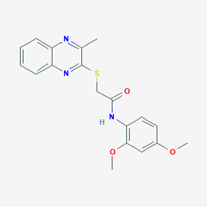 molecular formula C19H19N3O3S B11251406 N-(2,4-dimethoxyphenyl)-2-[(3-methylquinoxalin-2-yl)sulfanyl]acetamide 