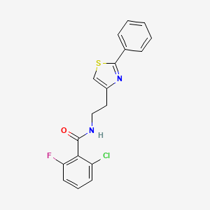 2-chloro-6-fluoro-N-[2-(2-phenyl-1,3-thiazol-4-yl)ethyl]benzamide