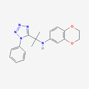 N-[2-(1-phenyl-1H-tetrazol-5-yl)propan-2-yl]-2,3-dihydro-1,4-benzodioxin-6-amine