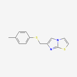 molecular formula C13H12N2S2 B11251434 6-{[(4-Methylphenyl)sulfanyl]methyl}imidazo[2,1-b][1,3]thiazole 