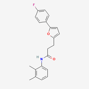 molecular formula C21H20FNO2 B11251441 N-(2,3-dimethylphenyl)-3-[5-(4-fluorophenyl)furan-2-yl]propanamide 