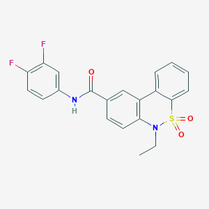 N-(3,4-difluorophenyl)-6-ethyl-6H-dibenzo[c,e][1,2]thiazine-9-carboxamide 5,5-dioxide