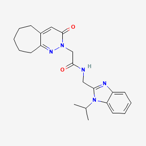 2-(3-oxo-3,5,6,7,8,9-hexahydro-2H-cyclohepta[c]pyridazin-2-yl)-N-{[1-(propan-2-yl)-1H-benzimidazol-2-yl]methyl}acetamide