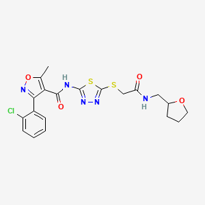 3-(2-Chlorophenyl)-5-methyl-N-{5-[({[(oxolan-2-YL)methyl]carbamoyl}methyl)sulfanyl]-1,3,4-thiadiazol-2-YL}-1,2-oxazole-4-carboxamide